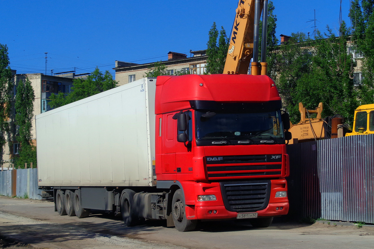 Рязанская область, № Х 581 ОН 62 — DAF XF105 FT