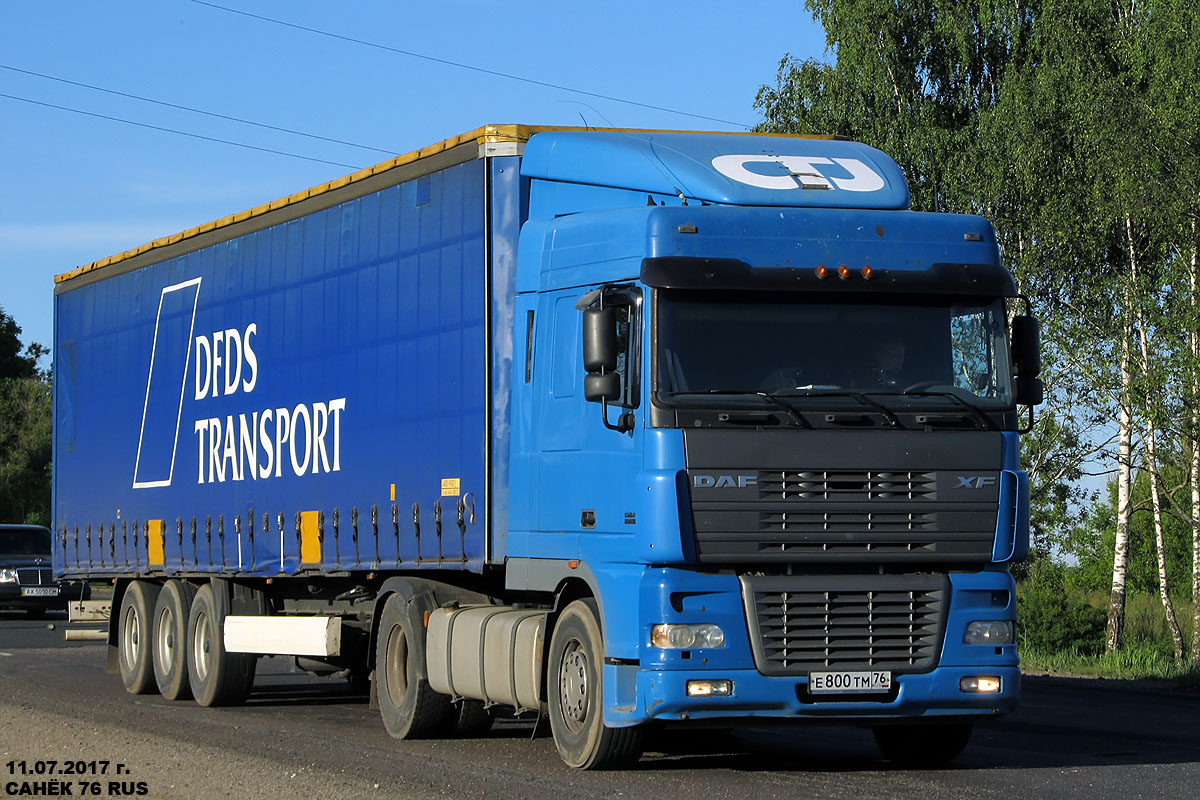 Ярославская область, № Е 800 ТМ 76 — DAF XF95 FT