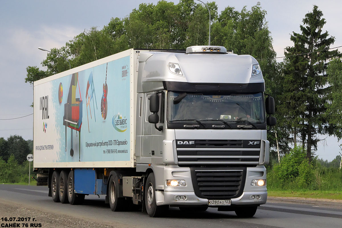 Краснодарский край, № О 280 АО 123 — DAF XF105 FT