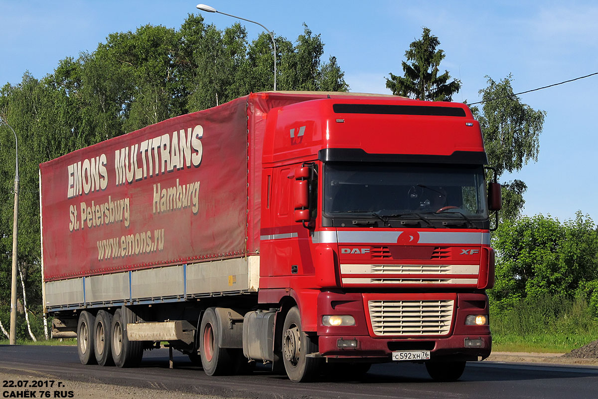 Ярославская область, № С 592 ХН 76 — DAF XF95 FT