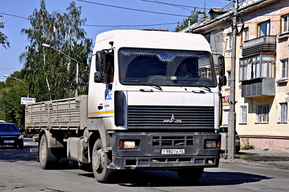 Алтайский край, № Т 980 ТА 22 — МАЗ-5340A5