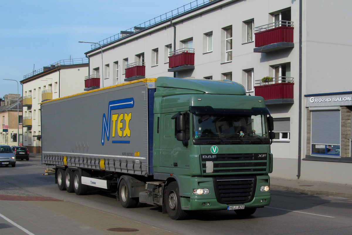 Литва, № HGJ 820 — DAF XF105 FT