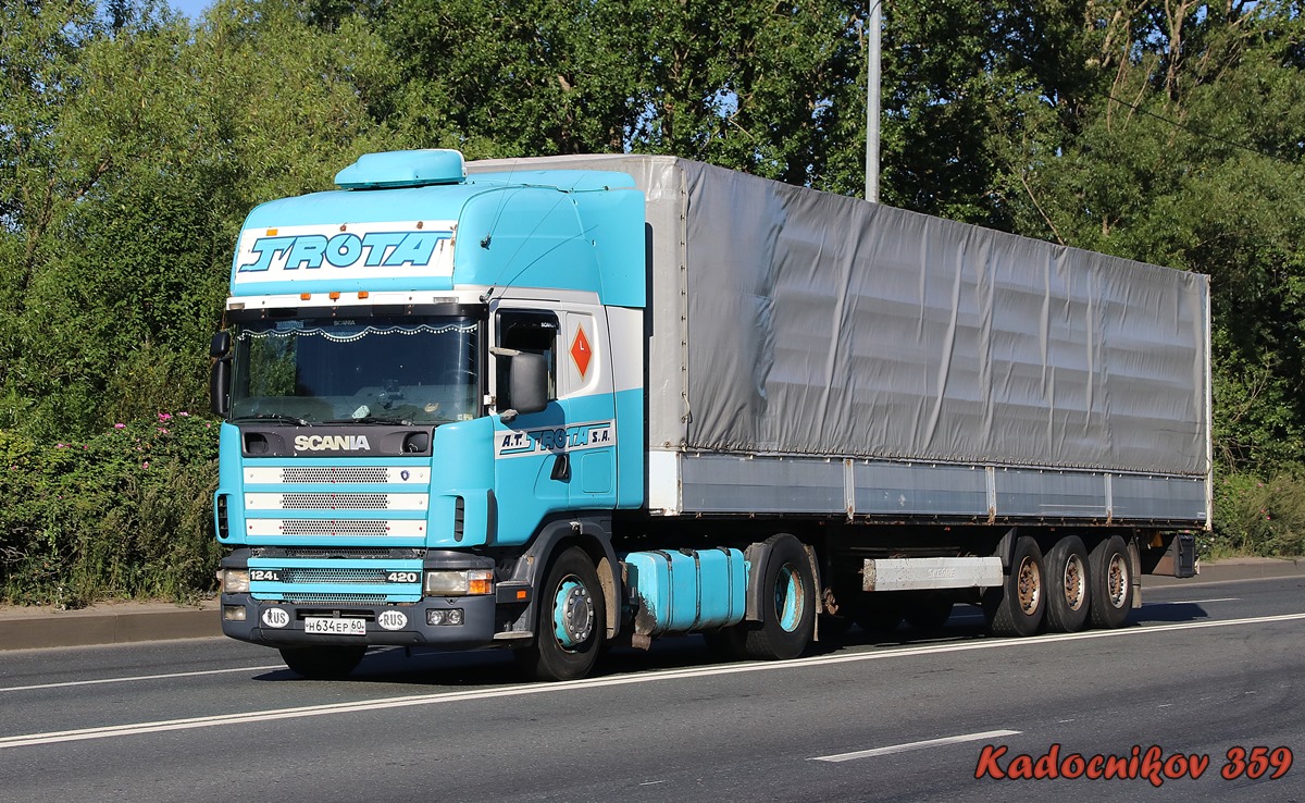 Псковская область, № Н 634 ЕР 60 — Scania ('1996) R124L