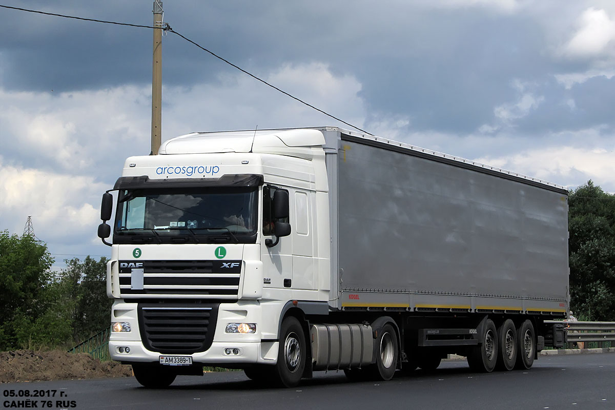 Брестская область, № АМ 3389-1 — DAF XF105 FT