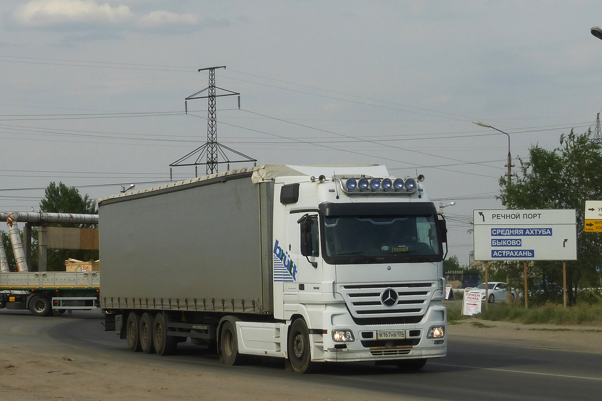 Волгоградская область, № В 167 НВ 134 — Mercedes-Benz Actros ('2003) 1846