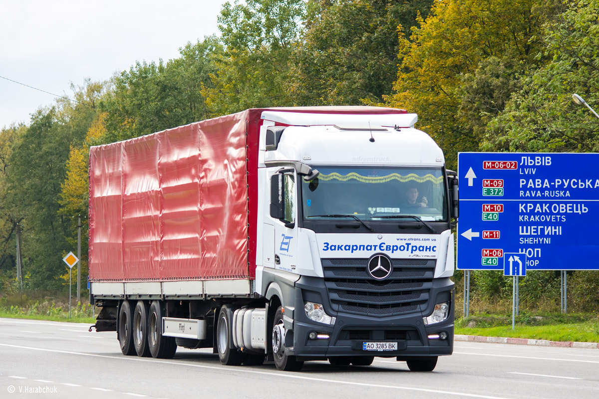 Закарпатская область, № АО 3285 ВК — Mercedes-Benz Actros ('2011) 1845