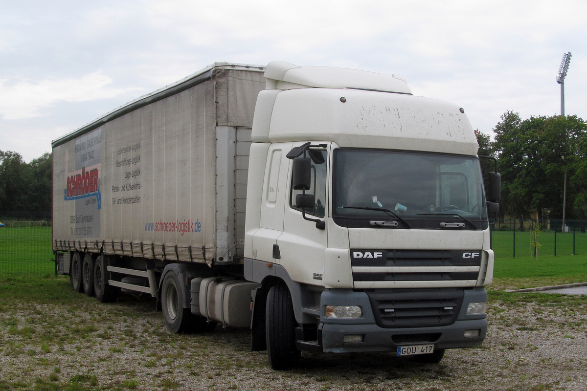 Литва, № GOU 417 — DAF CF85 FT