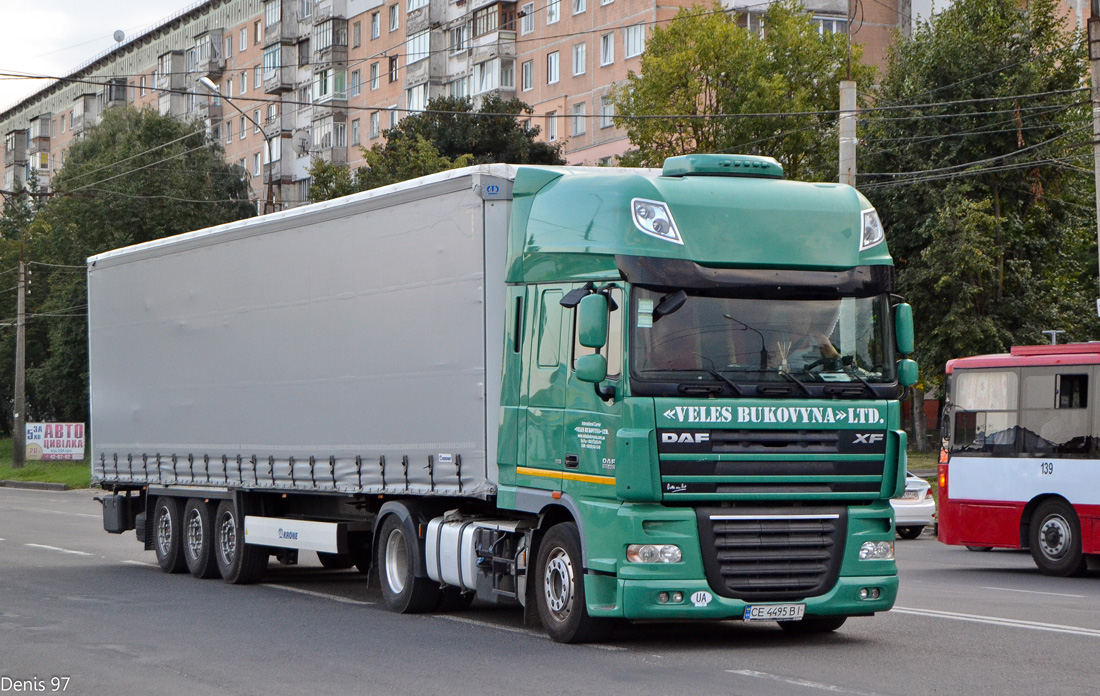 Черновицкая область, № СЕ 4495 ВІ — DAF XF105 FT