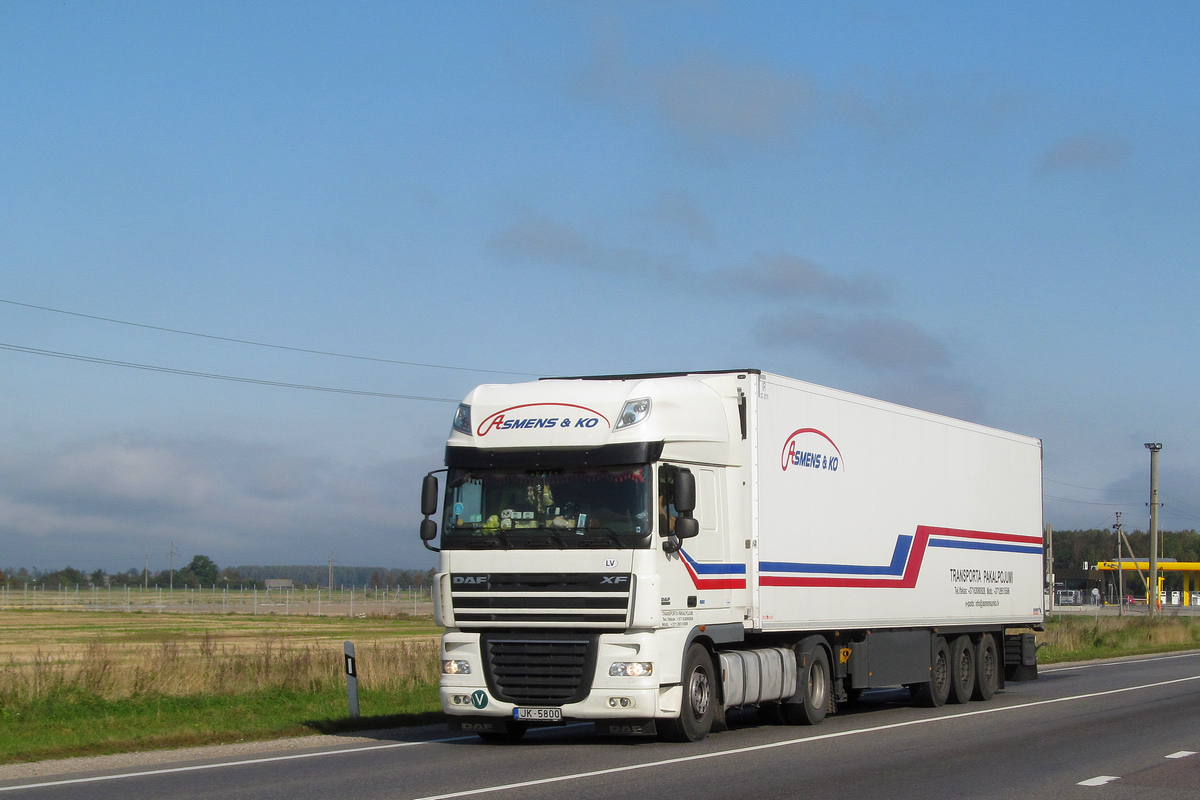 Латвия, № JK-5800 — DAF XF105 FT