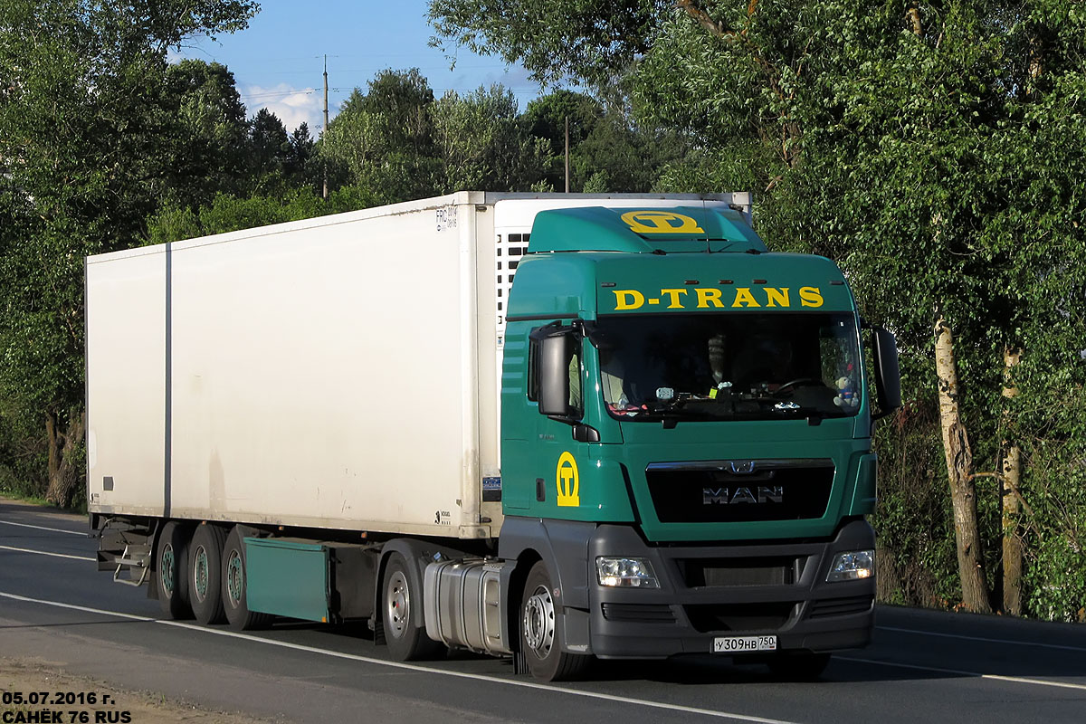 Московская область, № У 309 НВ 750 — MAN TGX ('2007) 18.400