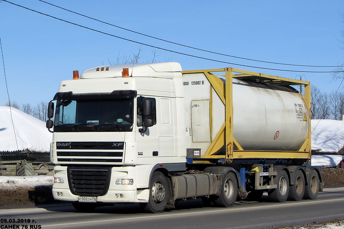 Ярославская область, № С 002 СН 76 — DAF XF105 FT