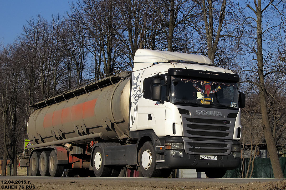 Московская область, № А 047 РК 190 — Scania ('2009) G380