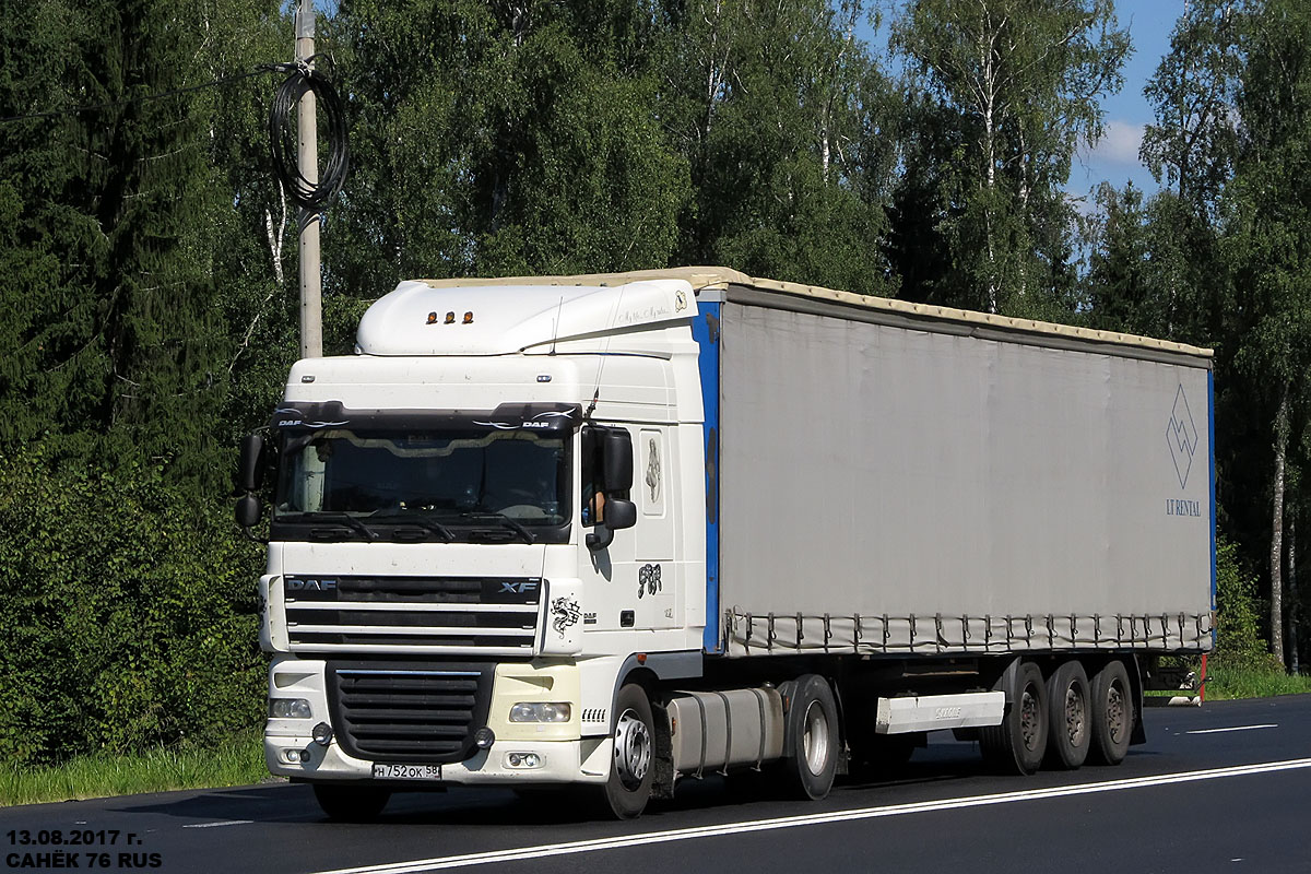 Пензенская область, № Н 752 ОК 58 — DAF XF105 FT