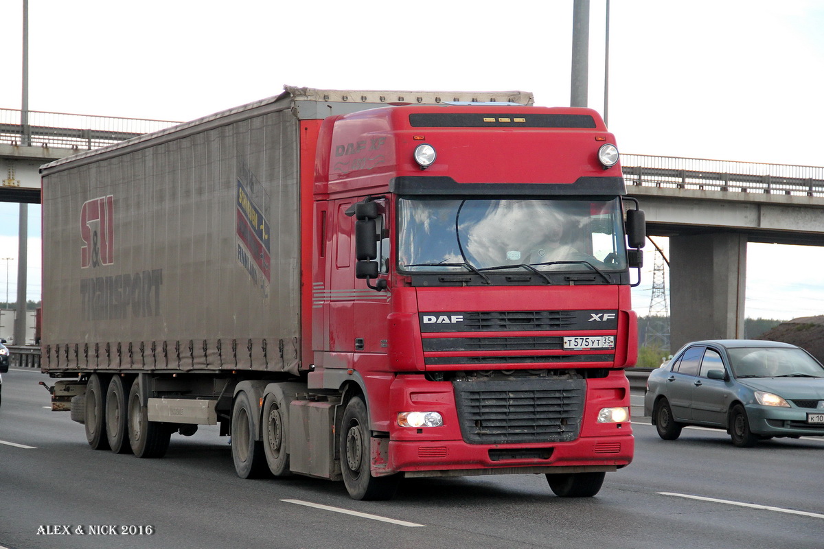 Вологодская область, № Т 575 УТ 35 — DAF XF95 FTG