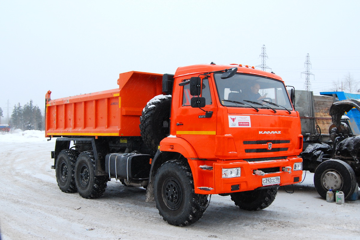 Ханты-Мансийский автоном.округ, № С 392 СС 186 — КамАЗ-43118 (общая модель)