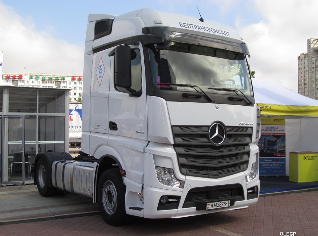 Брестская область, № АМ 3876-1 — Mercedes-Benz Actros ('2011) 1842; Минск — Выставка "БАМАП-2018"