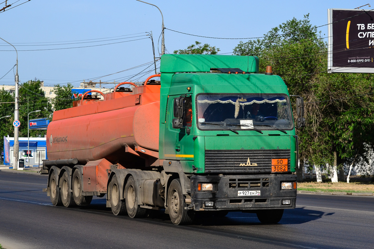 Волгоградская область, № Р 927 ЕН 34 — МАЗ-6430A8