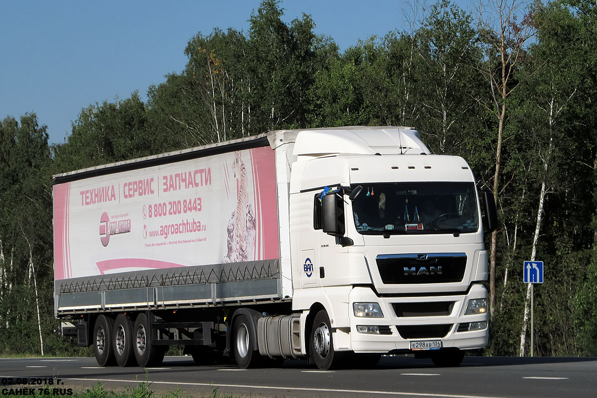 Волгоградская область, № Е 298 АВ 134 — MAN TGX ('2007) 18.400