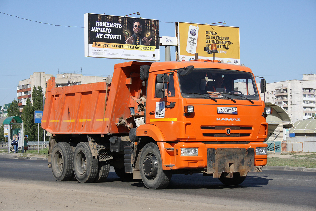 Волгоградская область, № В 307 ВУ 134 — КамАЗ-65115-L4