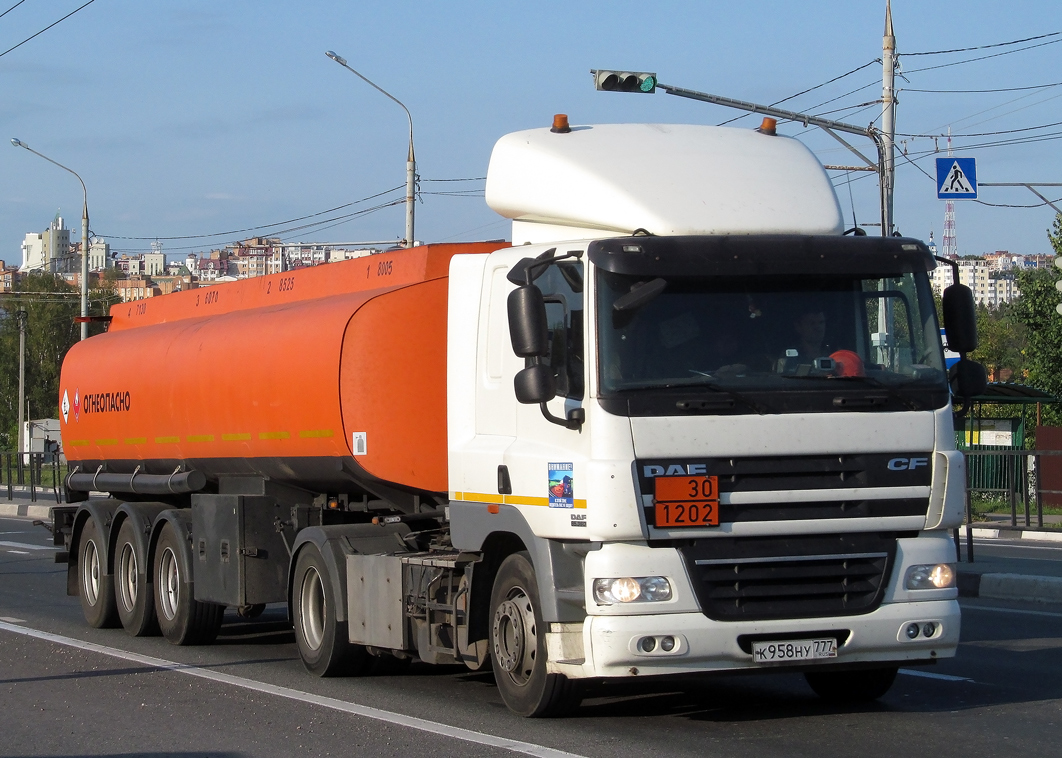 Москва, № К 958 НУ 777 — DAF CF85 FT