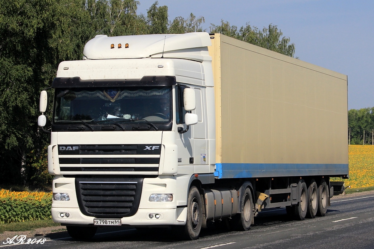 Саратовская область, № Х 798 ТМ 64 — DAF XF105 FT