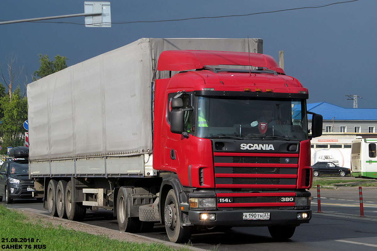 Ивановская область, № А 190 ТН 37 — Scania ('1996) R114L