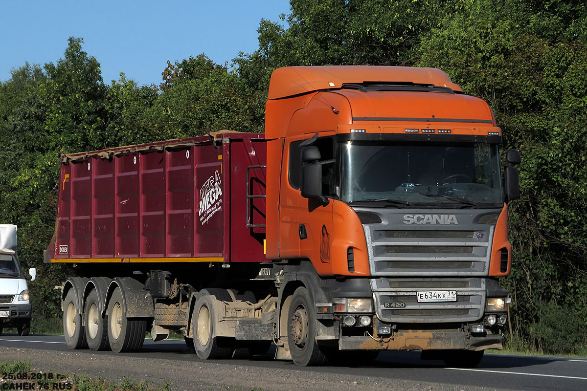 Тульская область, № Е 634 КХ 71 — Scania ('2004) R420