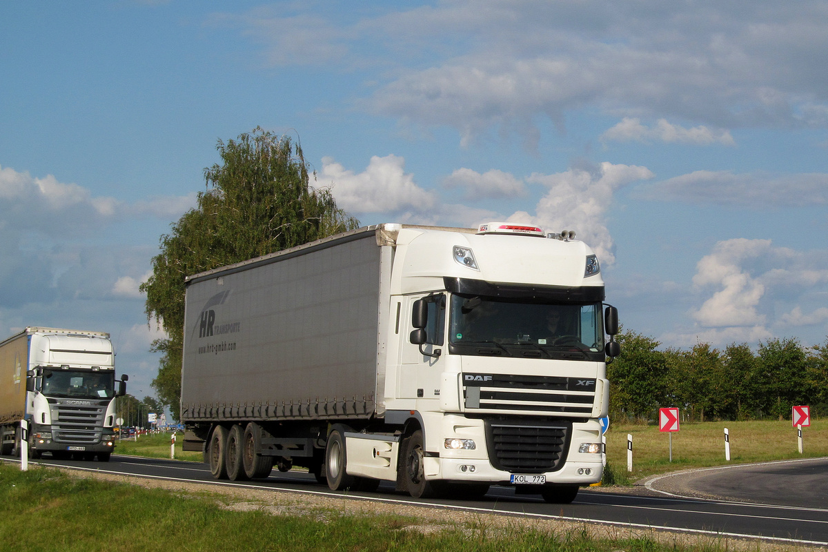 Литва, № KOL 772 — DAF XF105 FT