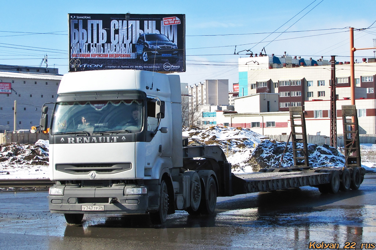 Красноярский край, № У 747 ТР 24 — Renault Premium ('1996)