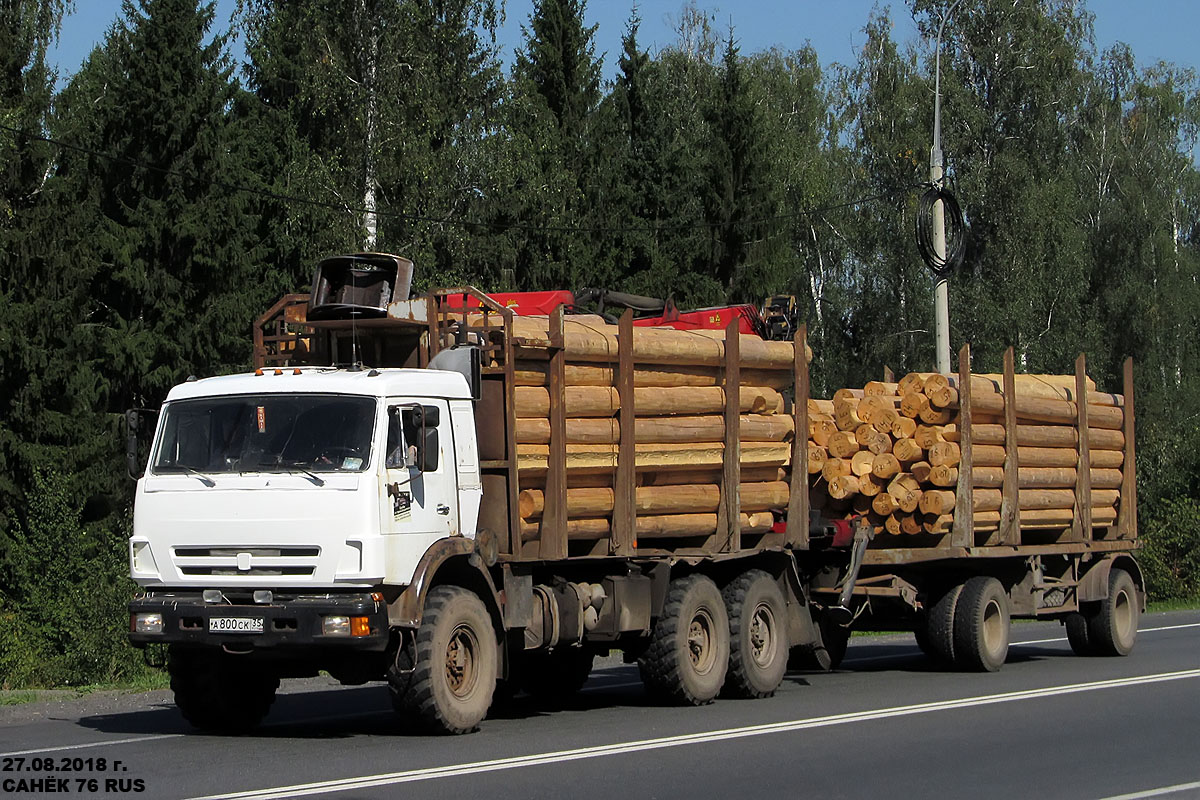 Вологодская область, № А 800 СК 35 — КамАЗ-43118-10 [43118K]