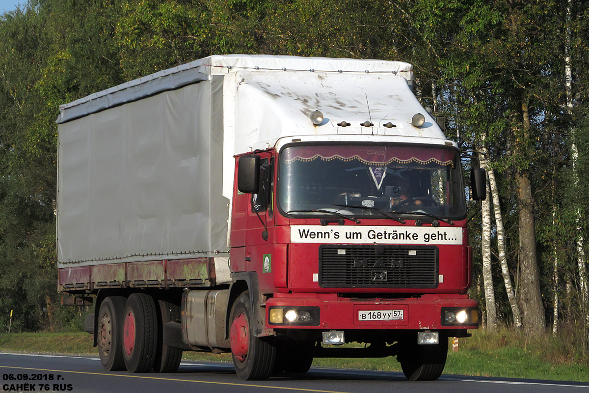 Орловская область, № В 168 УУ 57 — MAN F90 (общая модель)