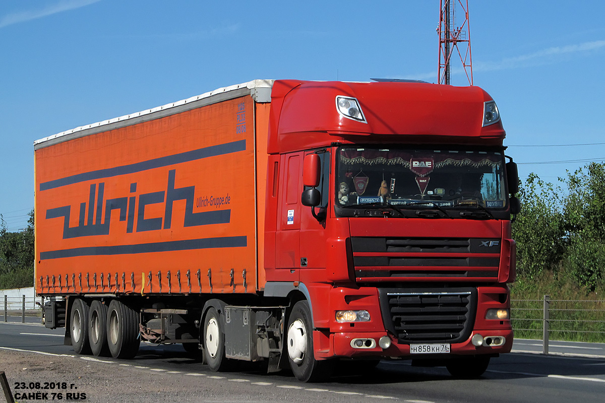 Ярославская область, № Н 858 КН 76 — DAF XF105 FT