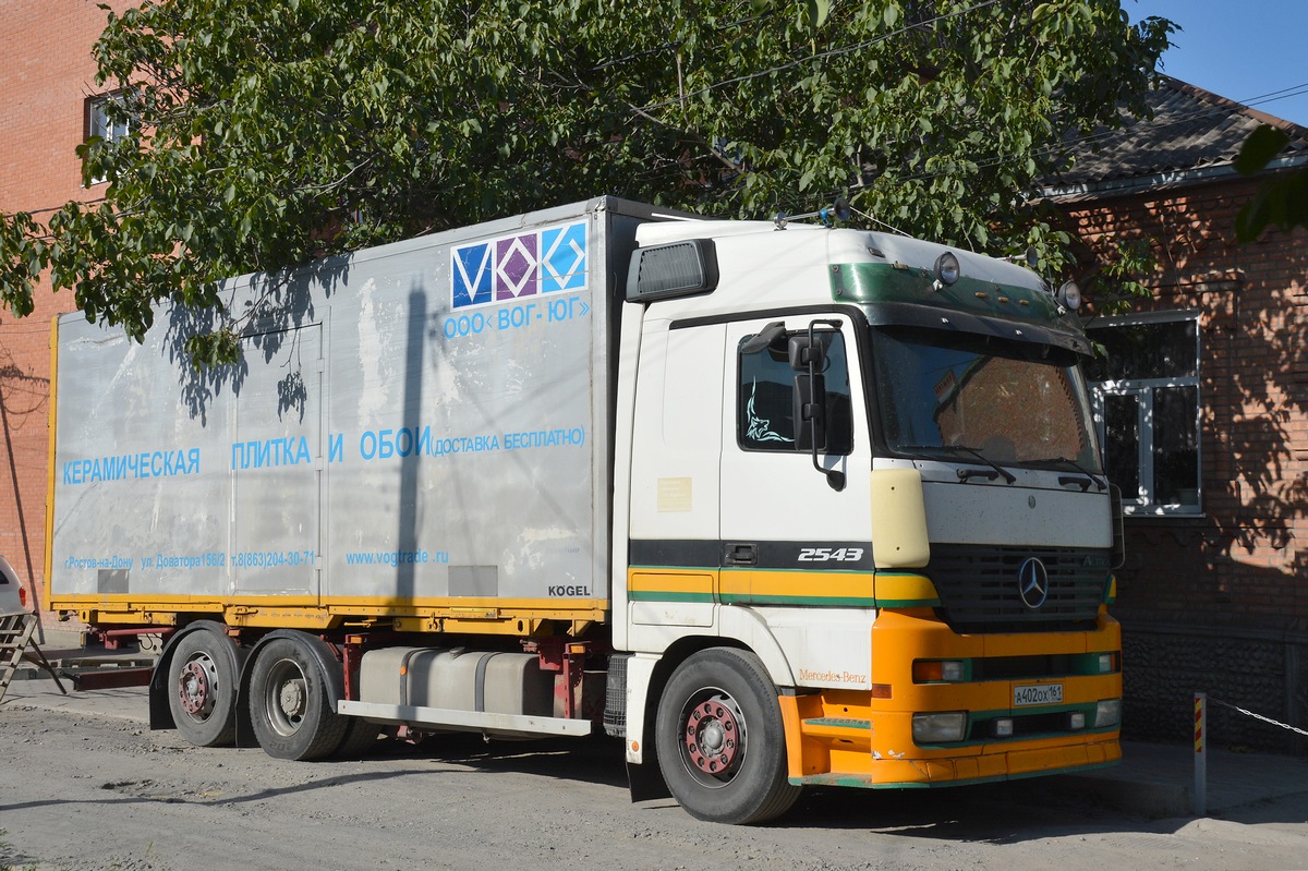 Ростовская область, № А 402 ОХ 161 — Mercedes-Benz Actros ('1997) 2543