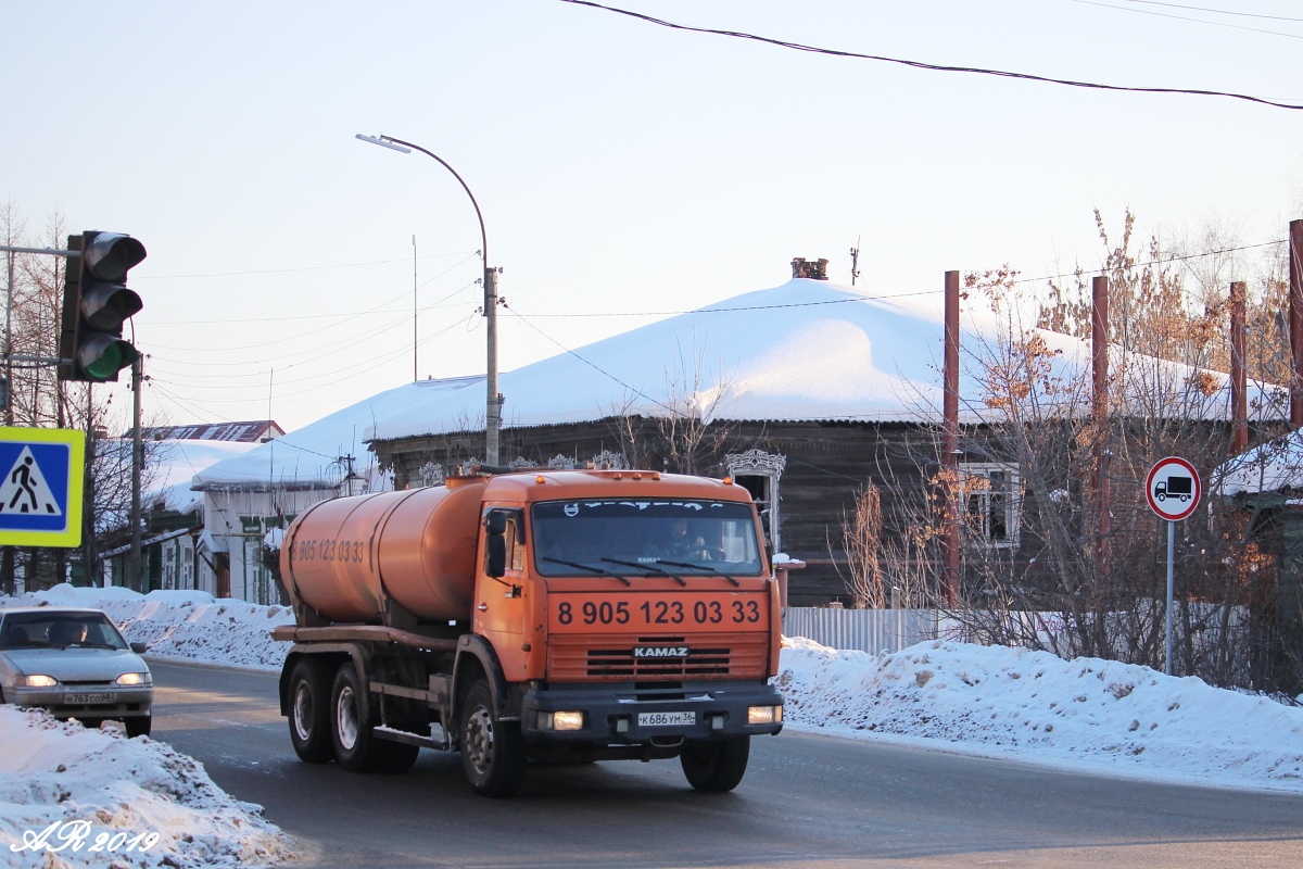 Тамбовская область, № К 686 УМ 36 — КамАЗ-65115-62