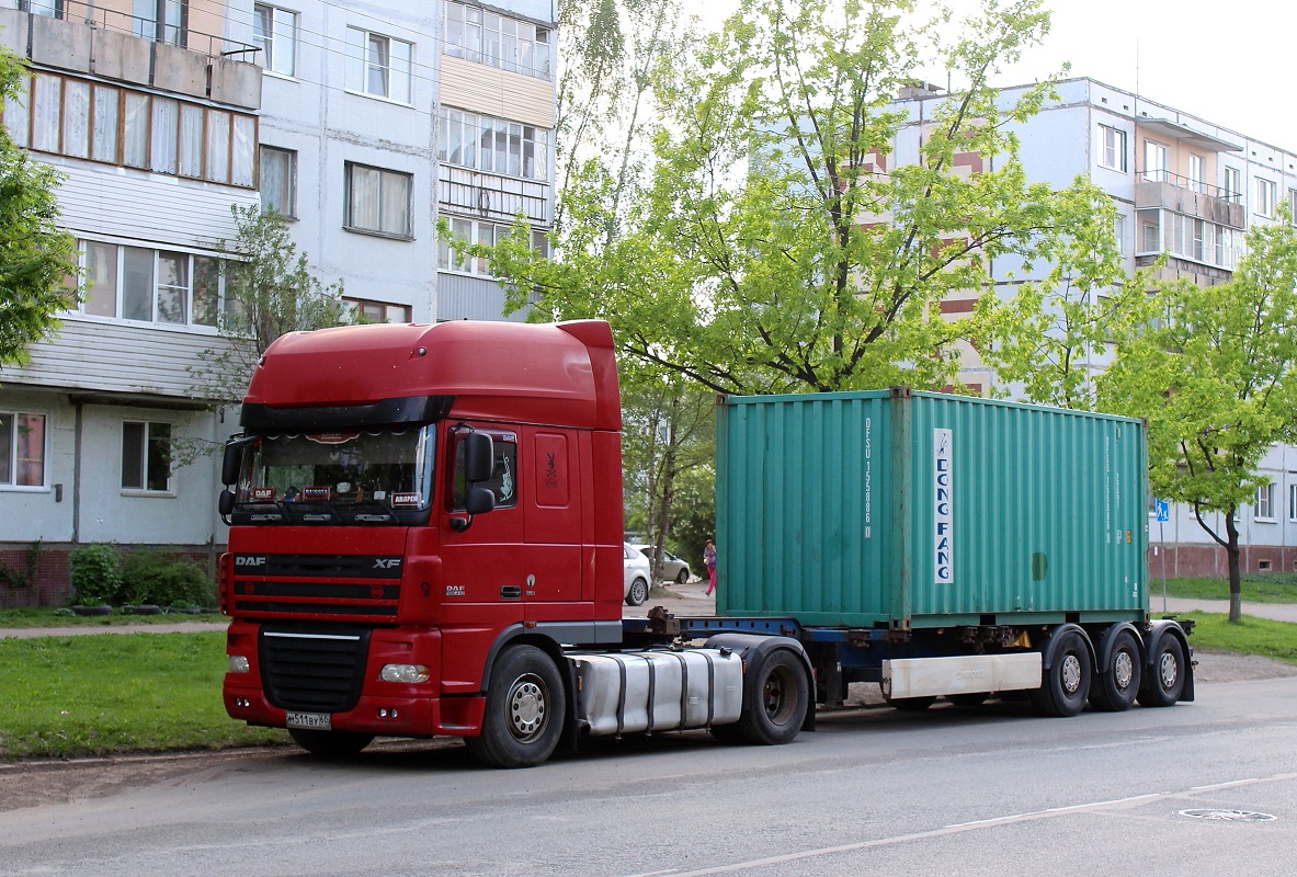 Псковская область, № М 511 ВУ 60 — DAF XF105 FT