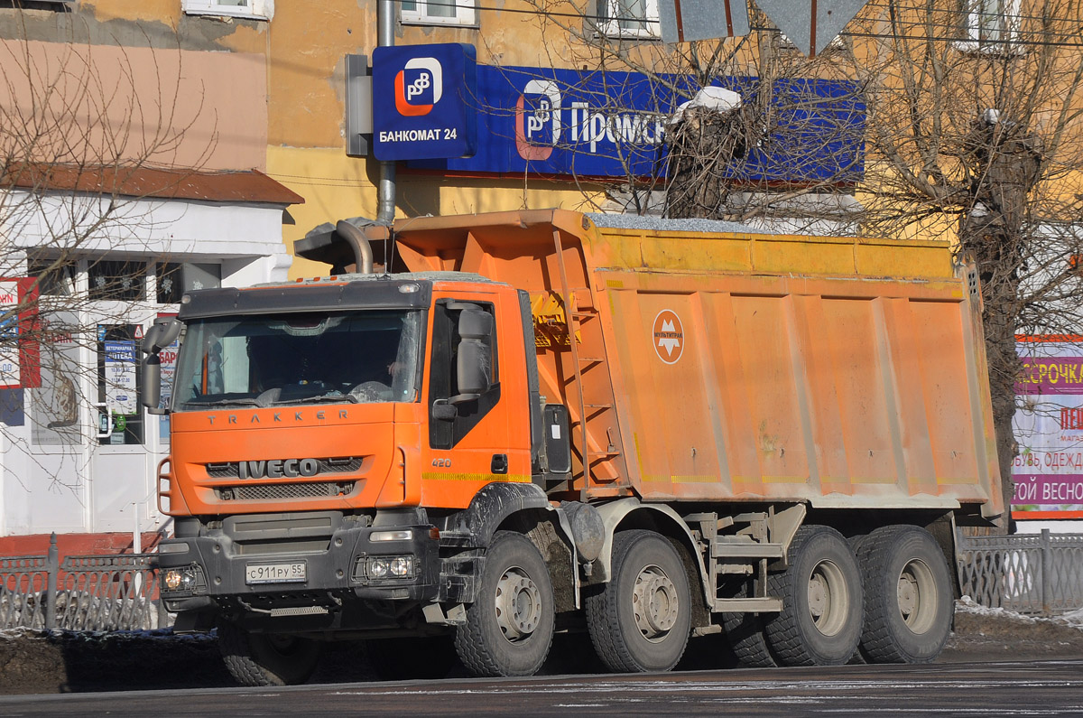 Омская область, № С 911 РУ 55 — IVECO Trakker ('2007)