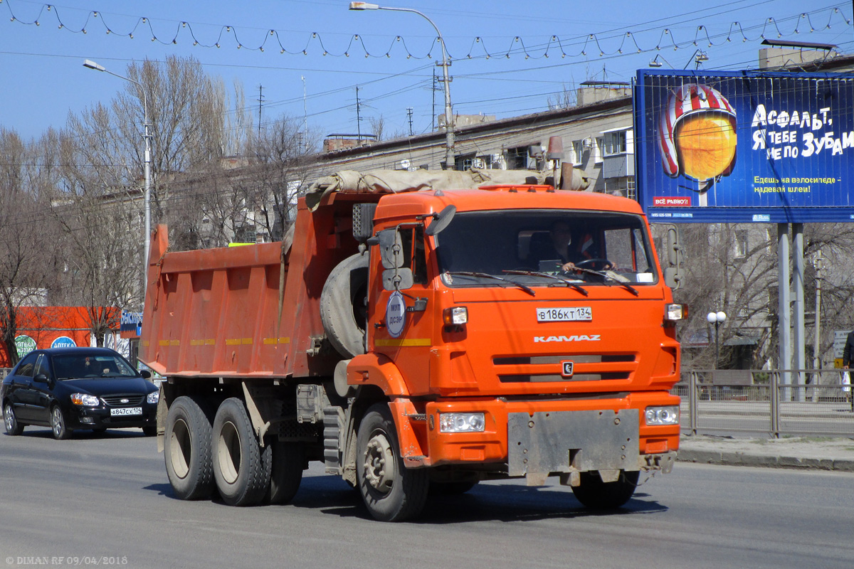 Волгоградская область, № В 186 КТ 134 — КамАЗ-65115-L4