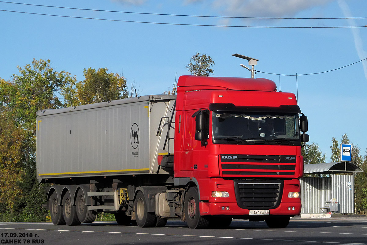 Воронежская область, № Е 131 УО 36 — DAF XF105 FT