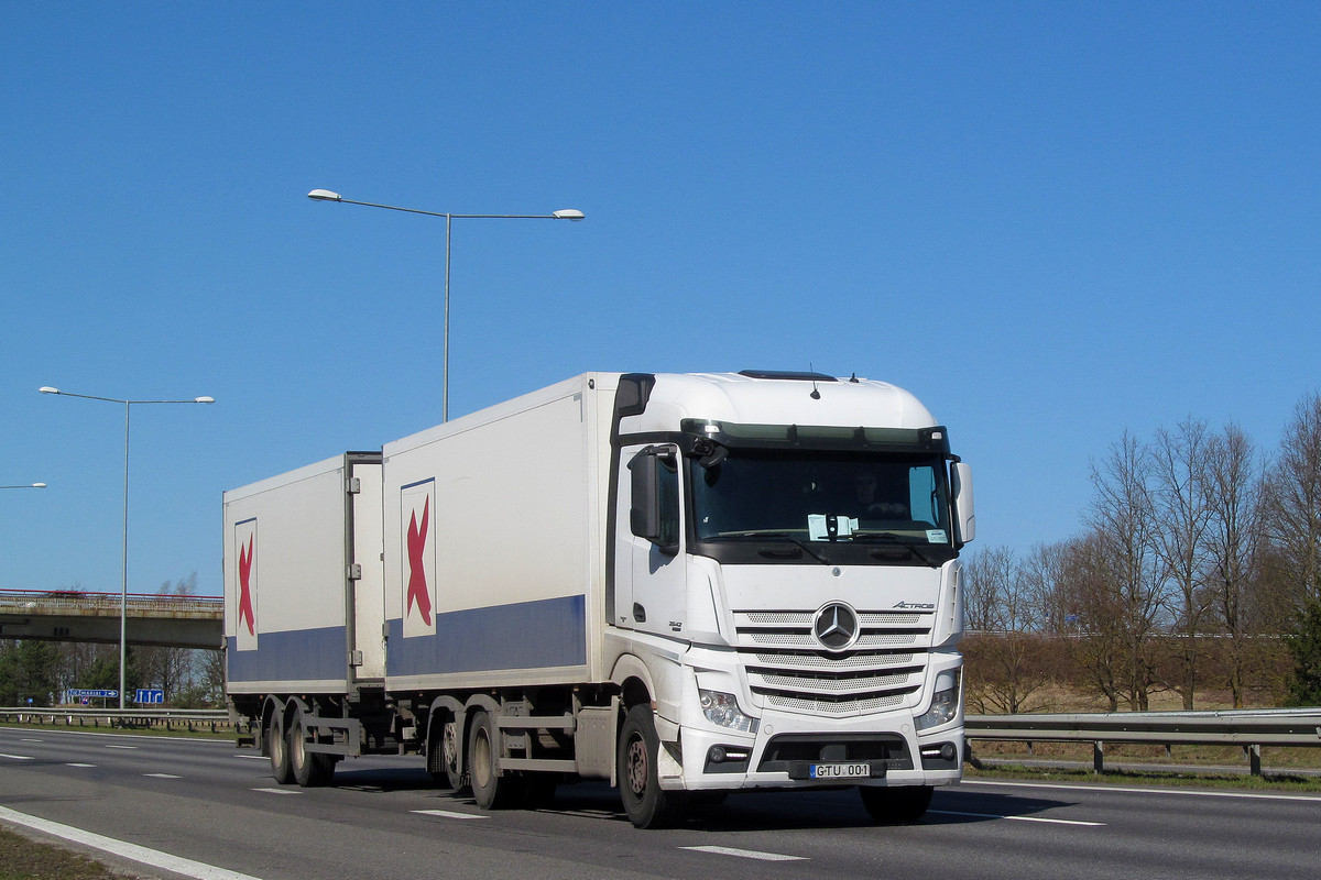 Литва, № GTU 001 — Mercedes-Benz Actros ('2011) 2542