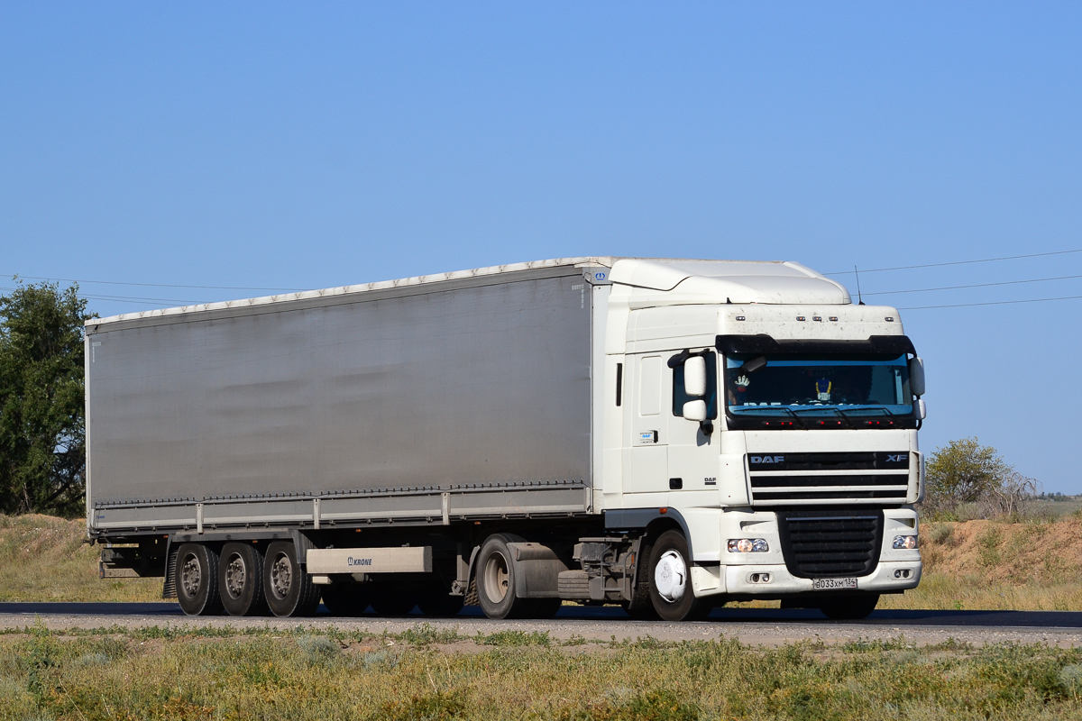 Волгоградская область, № В 033 ХМ 134 — DAF XF105 FT