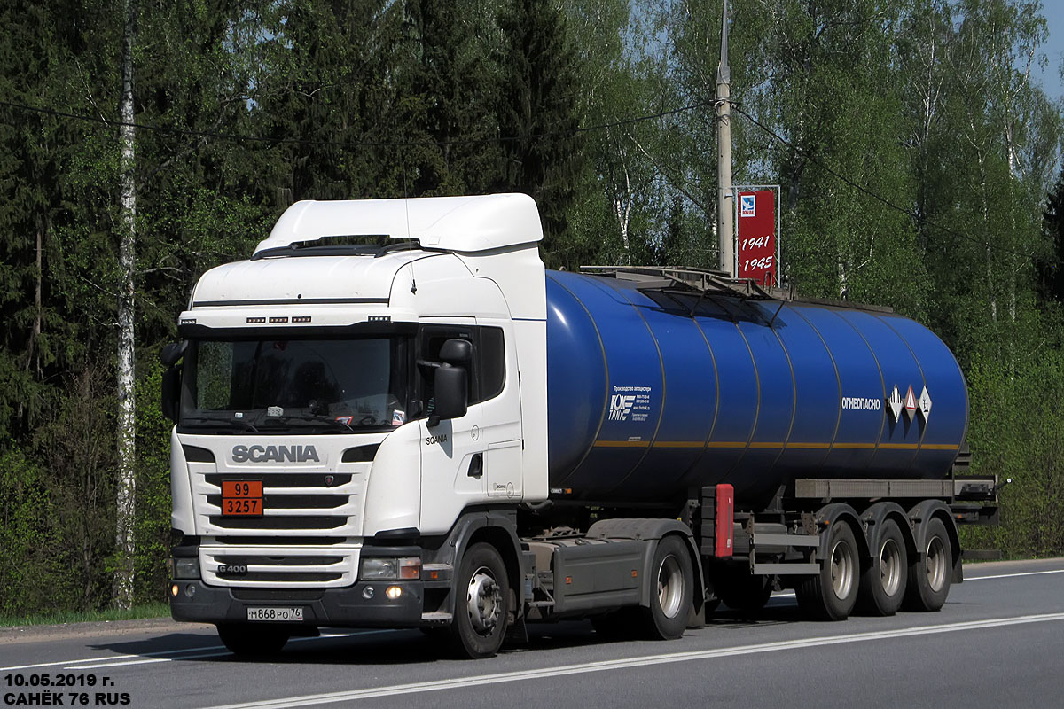 Ярославская область, № М 868 РО 76 — Scania ('2013) G400