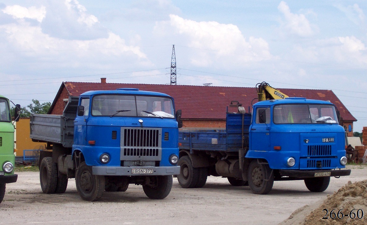 Венгрия, № BSN-377 — IFA W50LA/K, LA/Z; Венгрия, № FUG-470 — IFA L60 1218 4x2 P