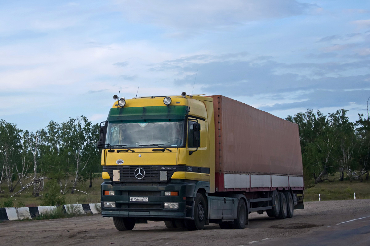 Брянская область, № Е 756 ЕВ 32 — Mercedes-Benz Actros ('1997) 1840