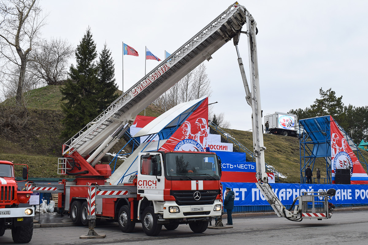 Алтайский край, № Т 222 МК 22 — Mercedes-Benz Actros ('2003); Алтайский край — День пожарной охраны 2019