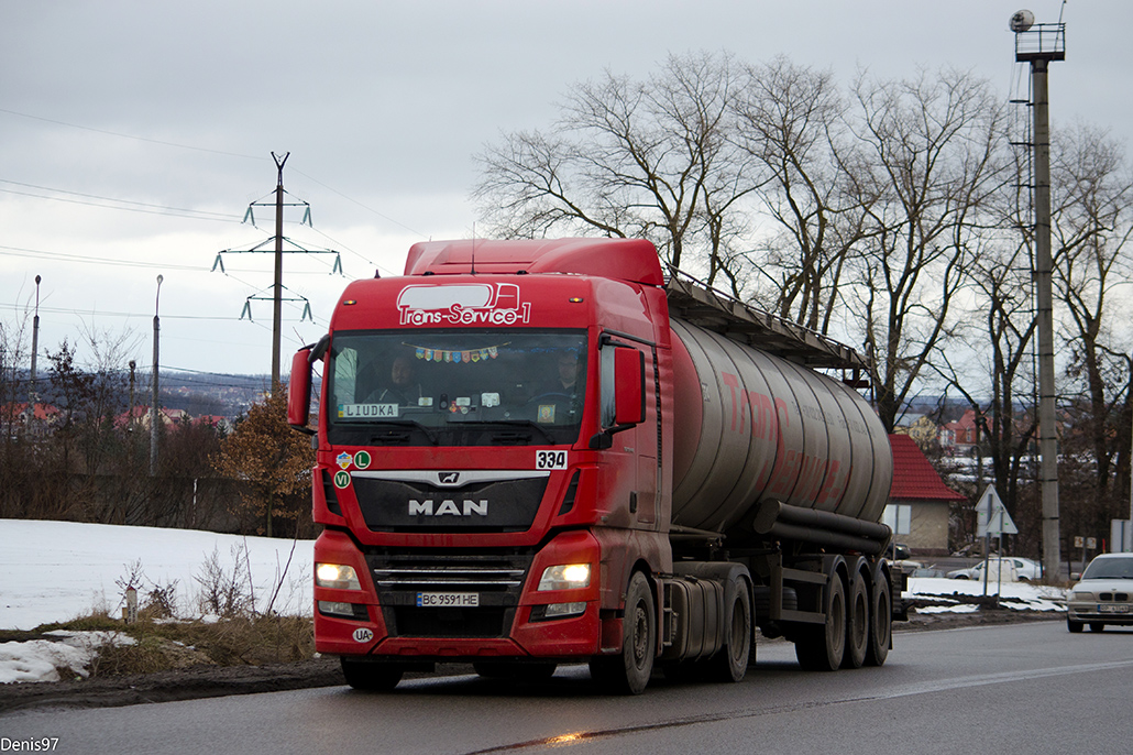 Львовская область, № 334 — MAN TGX ('2016) 18.460