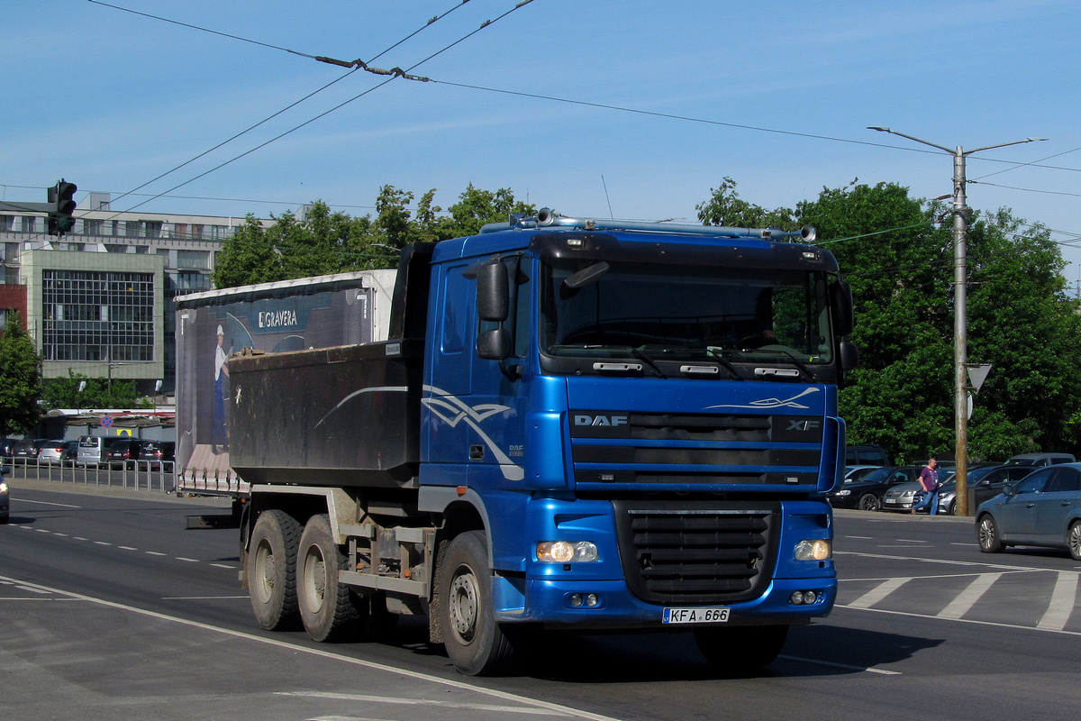 Литва, № KFA 666 — DAF XF105 FAT