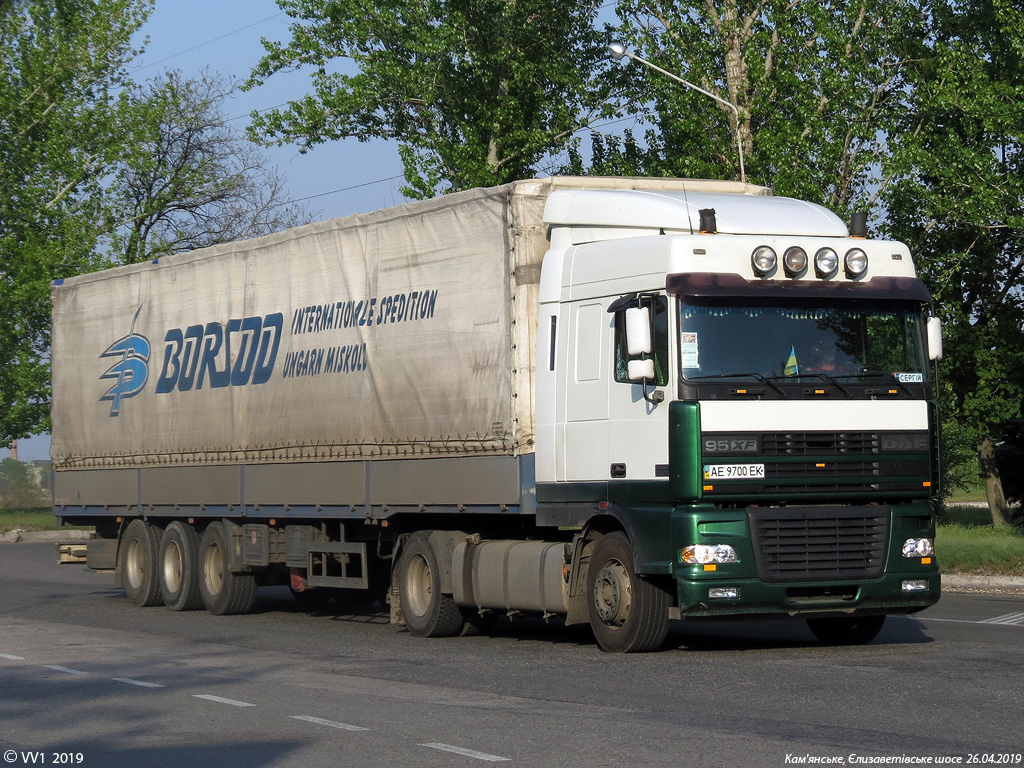 Днепропетровская область, № АЕ 9700 ЕК — DAF 95XF FT