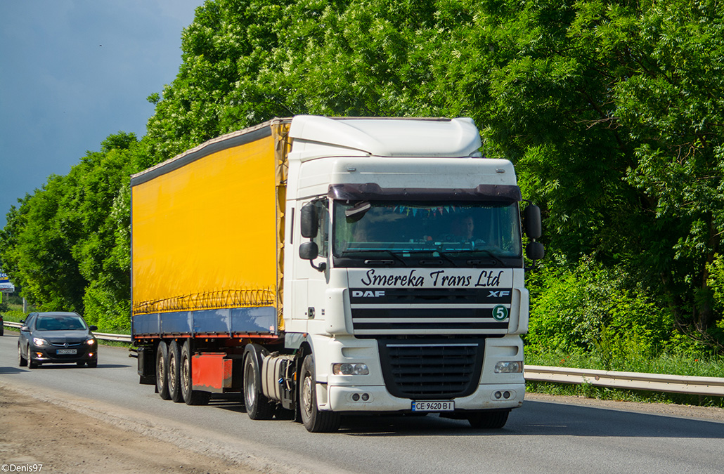 Черновицкая область, № СЕ 9620 ВІ — DAF XF105 FT