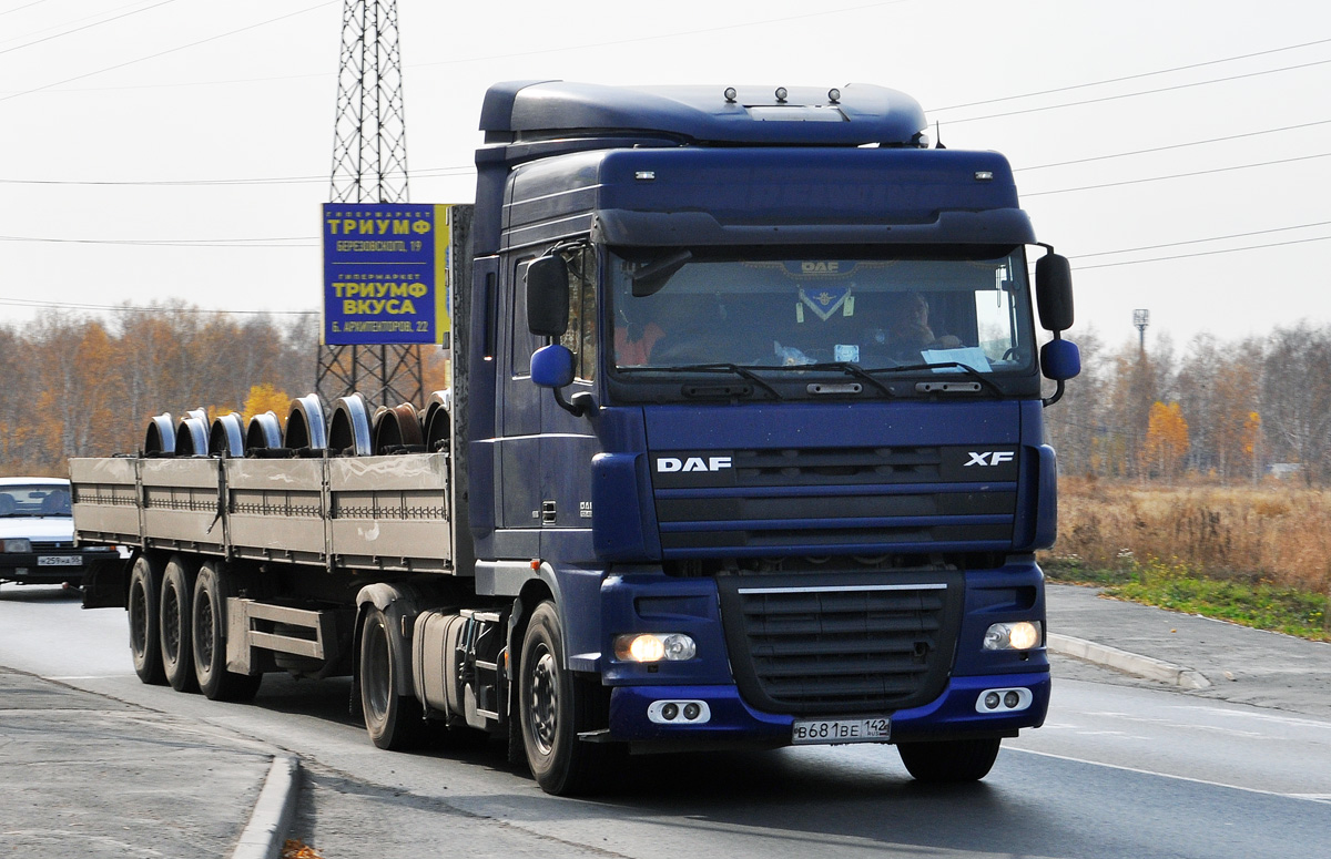 Кемеровская область, № В 681 ВЕ 142 — DAF XF105 FT