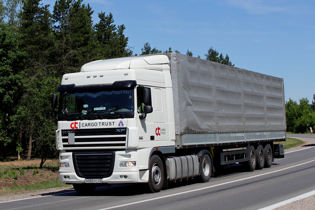 Владимирская область, № М 082 РС 33 — DAF XF105 FT